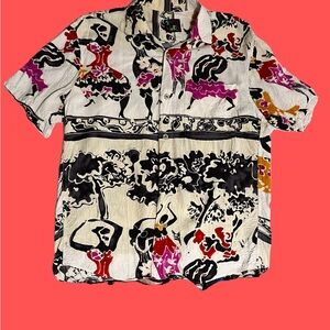 Men's Multicolor Graphic Print Shirt